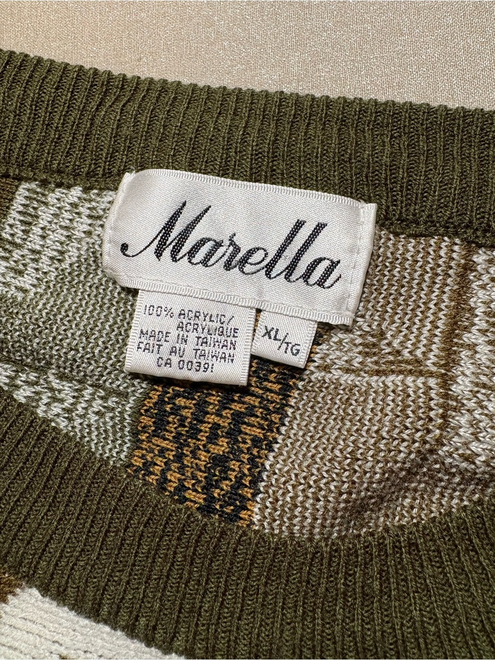 Vintage Marella Abstract Knit Sweater XL - Picture 4 of 5
